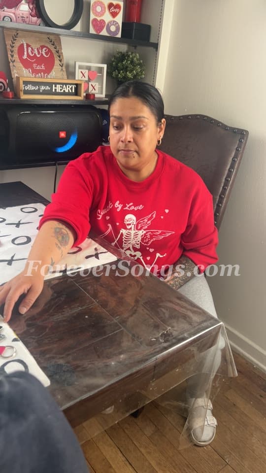 Customer reacting to their custom ForeverSongs song – reaction video 9